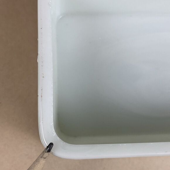 Antique Milk Glass Early Victorian White Opaque Jewelry/Vanity/Trinket Box 10x4” - Picture 11 of 16